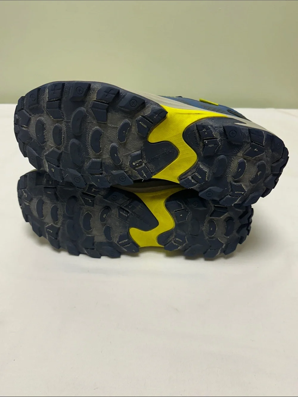 Merrell Kids Navy and Bright Yellow Lace-Up Boots
